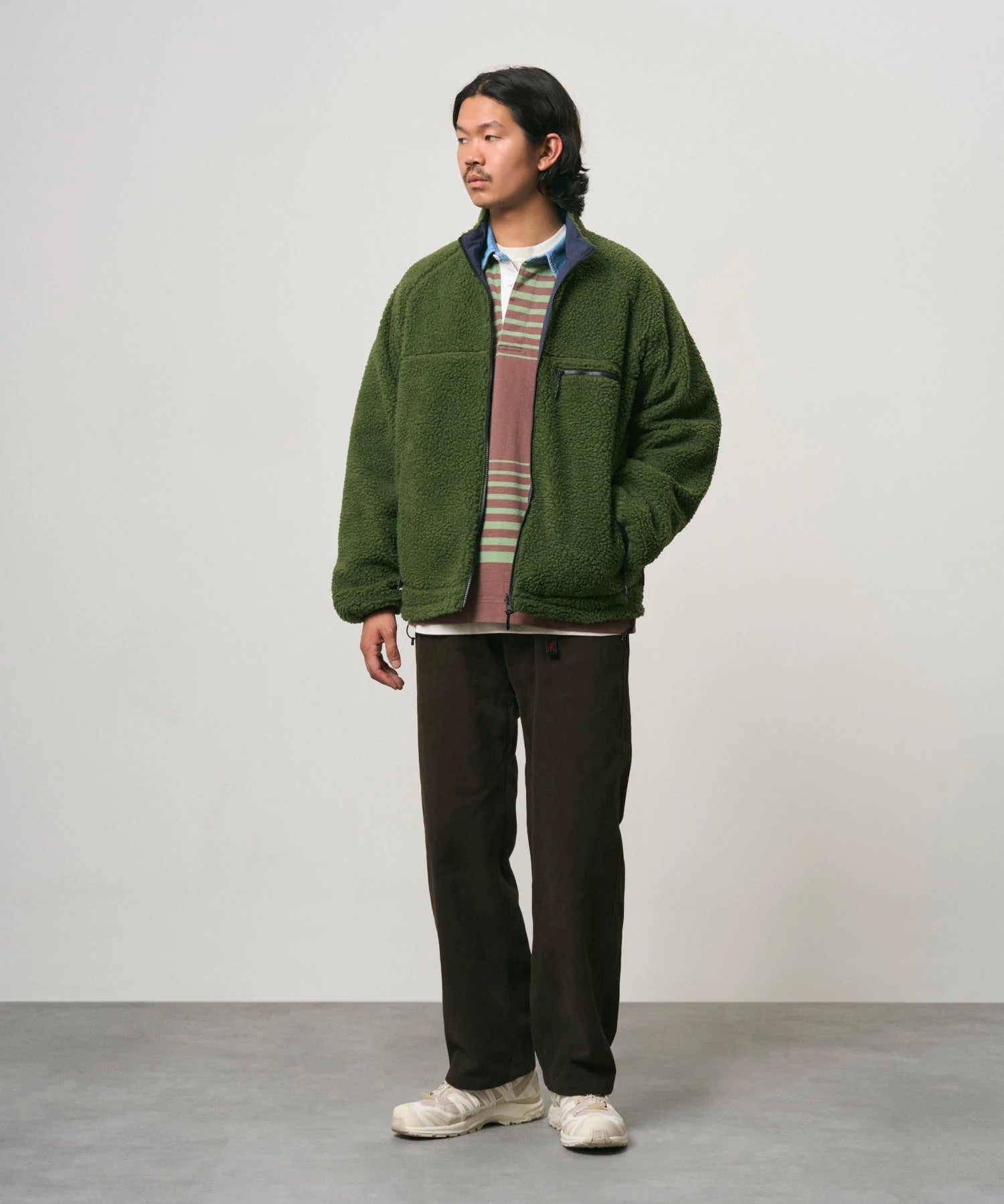 GRAMICCI SHERPA FLEECE OLIVE/NAVY