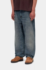 CARHARTT WIP  AARON PANT BLUE WORN USED WASH