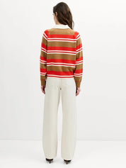 FRENCH CONNECTION YAZ STRIPE TOBACO NEUTRAL MULTI