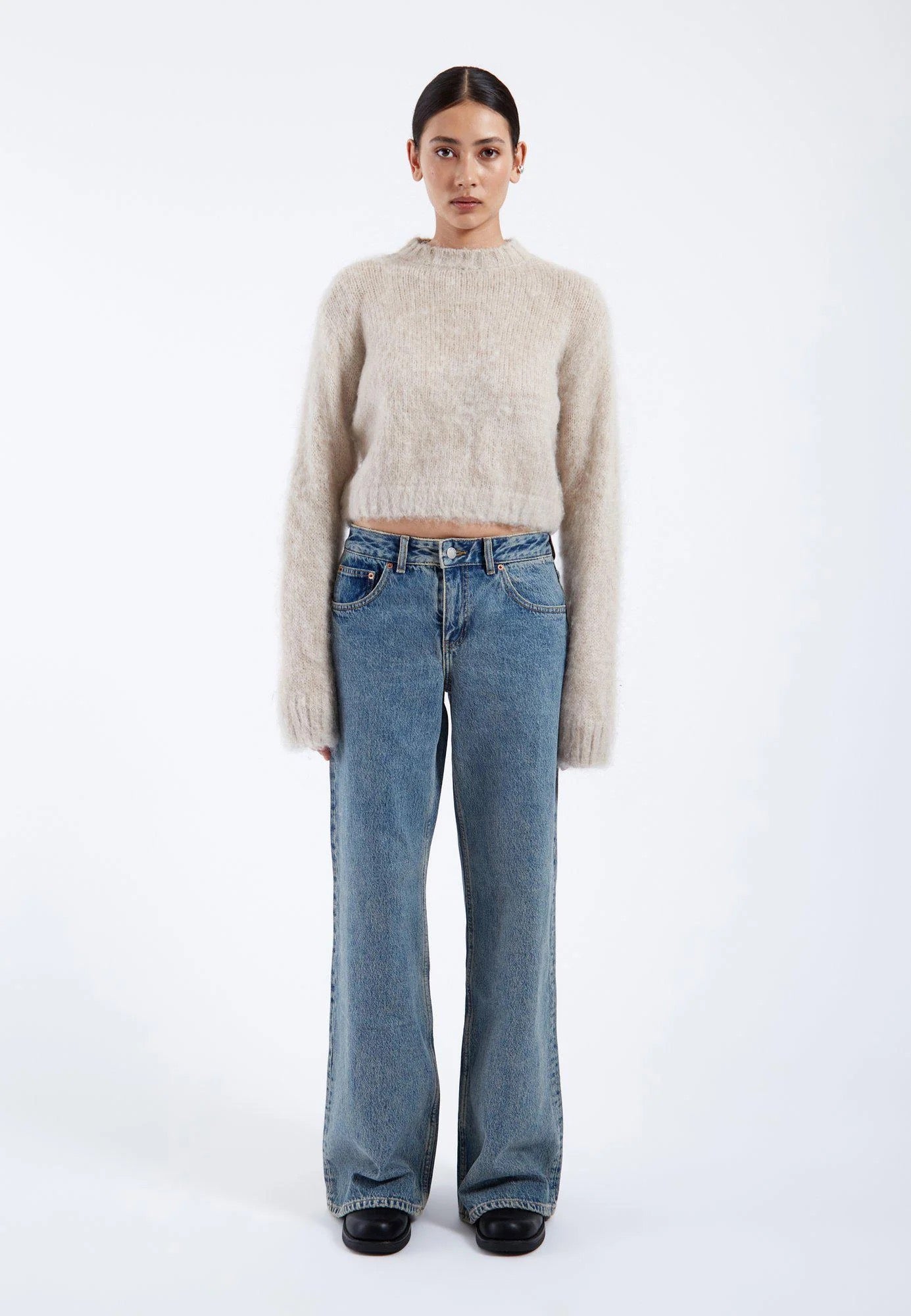 DR DENIM MOIRA SWEATER BRUSHED SILVER LINING