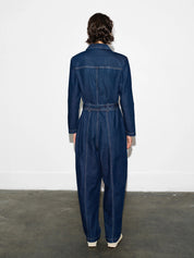 FRENCH CONNECTION  ARCHIE DENIM DARK INDIGO JUMPSUIT