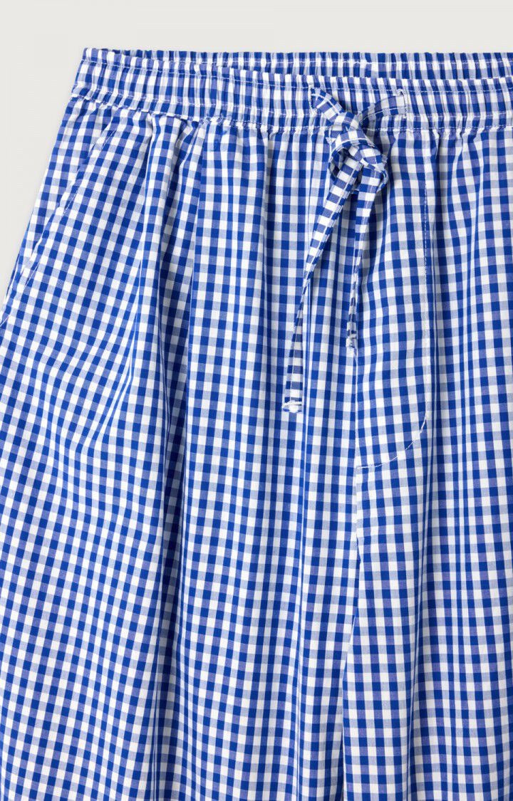 AMERICAN VINTAGE EKIROW CHECK TRS VICHY BLUE