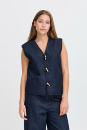 ICHI  HIRAMO W COAT DENIM