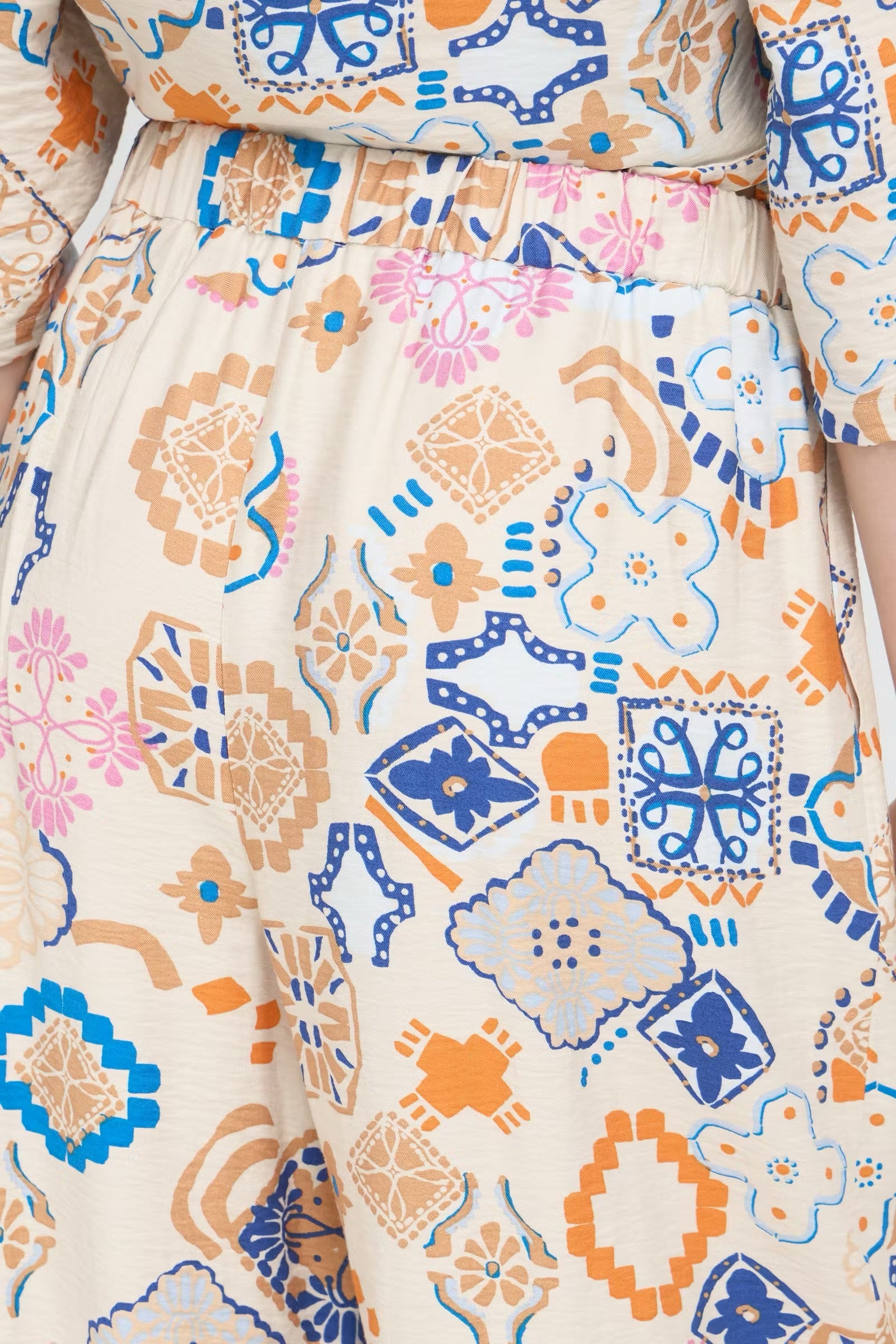 ICHI  IHLANCIE PA GRAPHIC TILE PANT