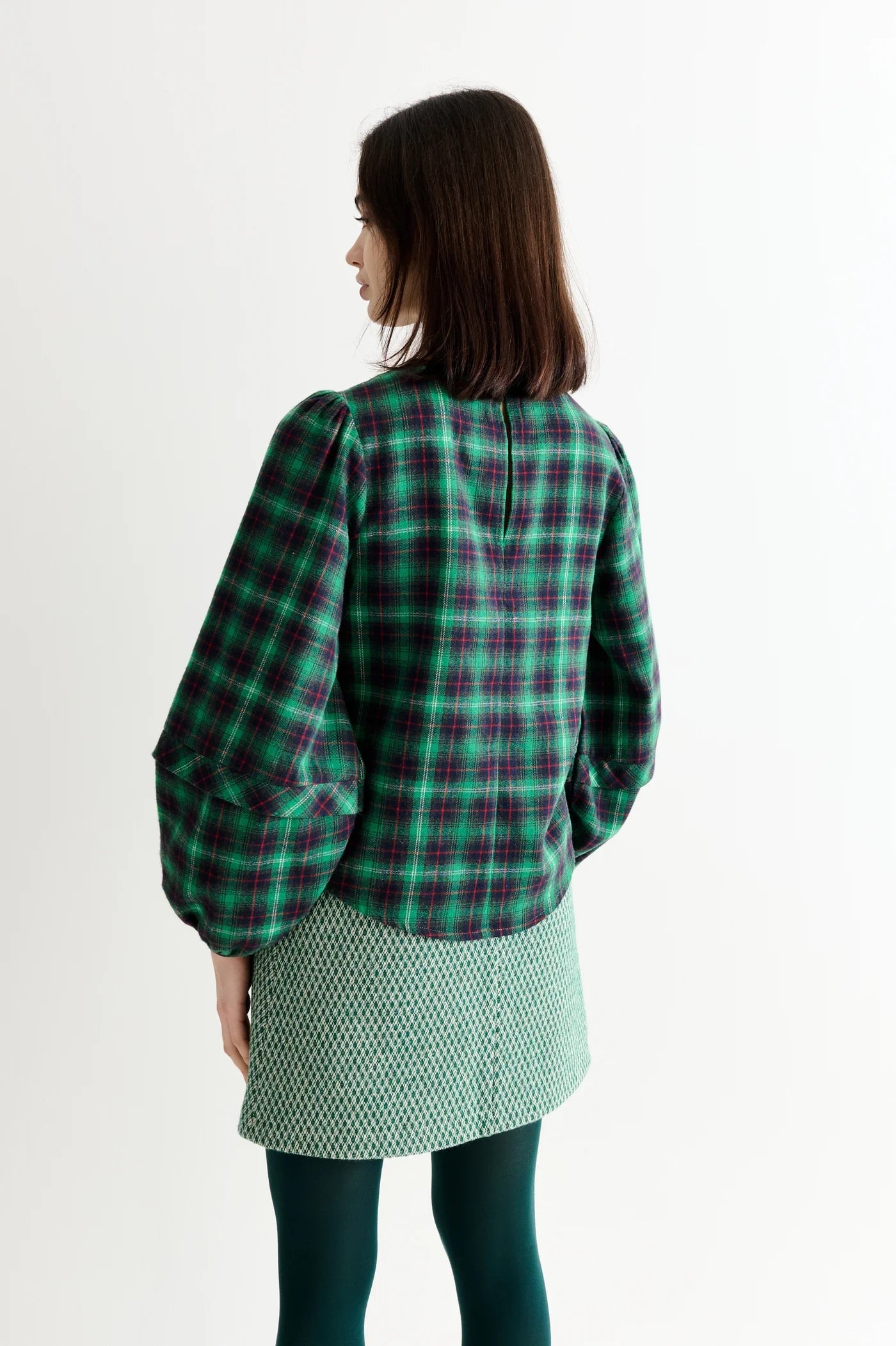 LOUCHE RIVKA WINTER CHECK Green