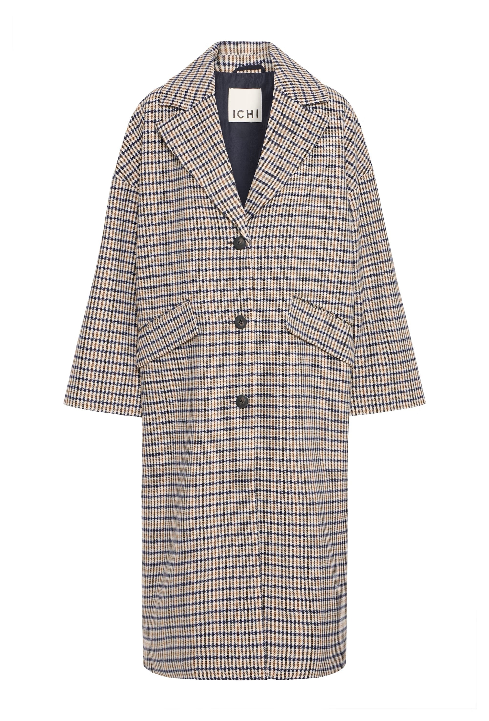 ICHI  JAS DARK NAVY MULTI CHECK