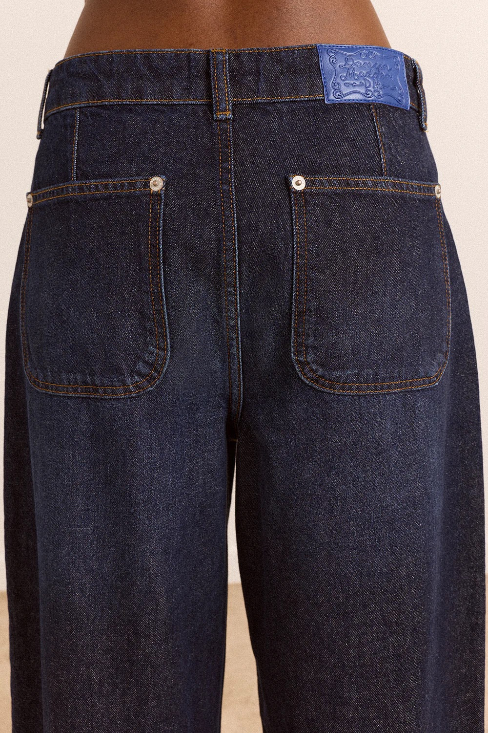 DAMSON MADDER GIGI BAGGY TURNUP RINSE SLATE