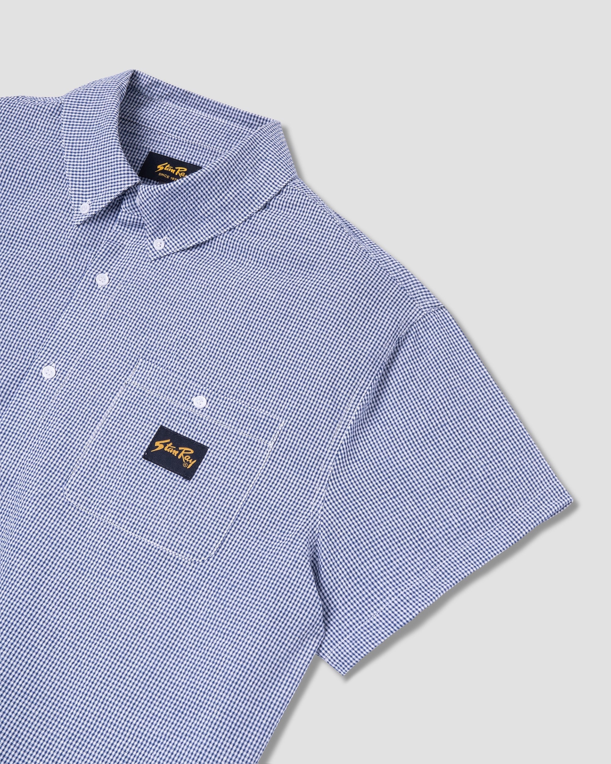 STANRAY  SS FLANNEL BLUE GINGHAM