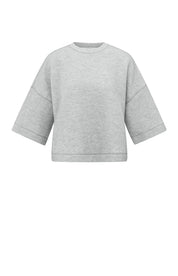 YAYA S/S SWEAT SOFT GREY