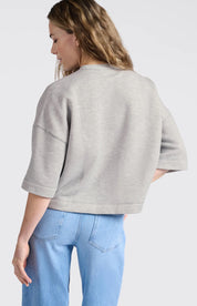 YAYA S/S SWEAT SOFT GREY