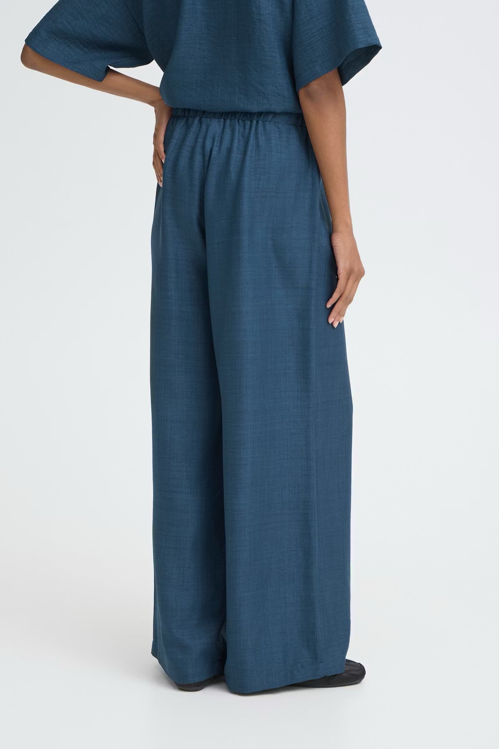 ICHI  IHKATICO PANT TRUE NAVY