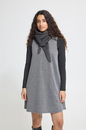 ICHI  SC DARK GREY MELANGE SCARF