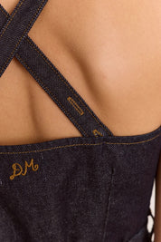 DAMSON MADDER  ANNABELLE APRON INDIGO DENIM