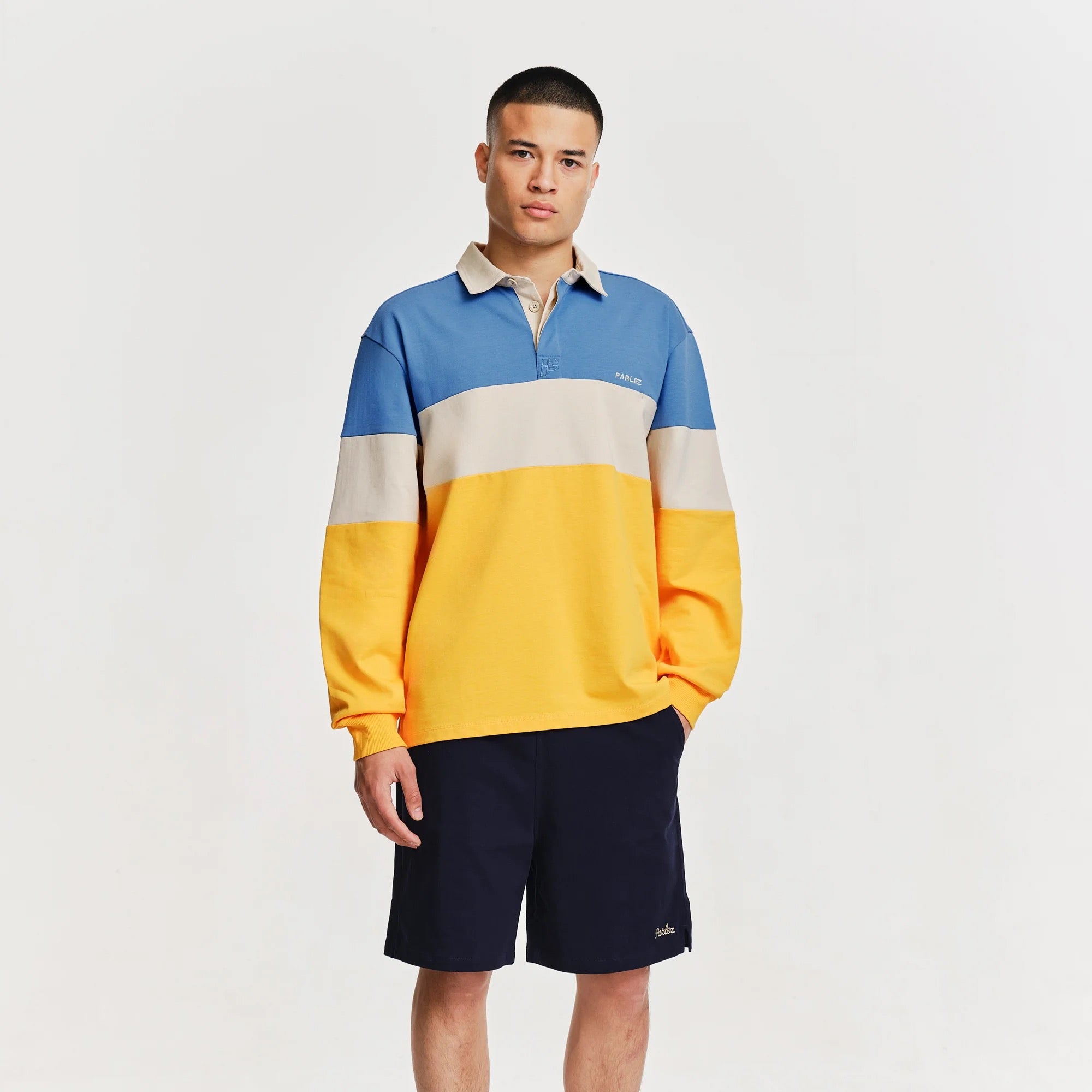 PARLEZ  STRIVE RUGBY TOP AZURE