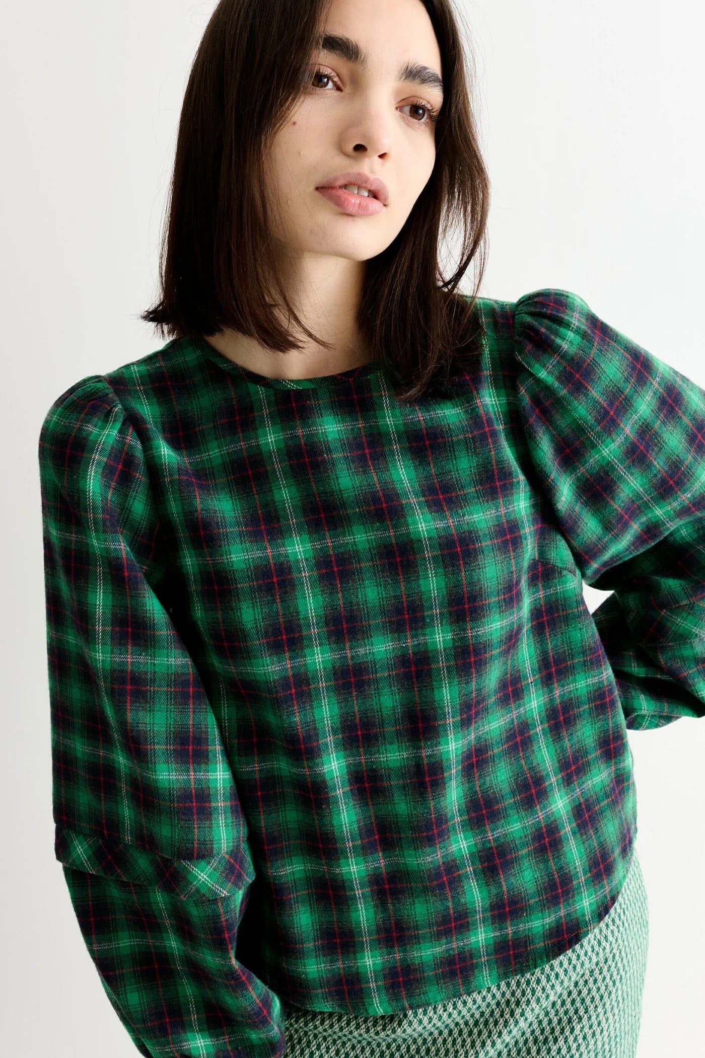 LOUCHE RIVKA WINTER CHECK Green