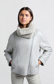 YAYA FAUX JACKET DOVE GRAY