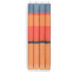 CANDLES BCS690 STRIPE SET INDIGO/ORANGE/SAFFRON/POMPADOUR