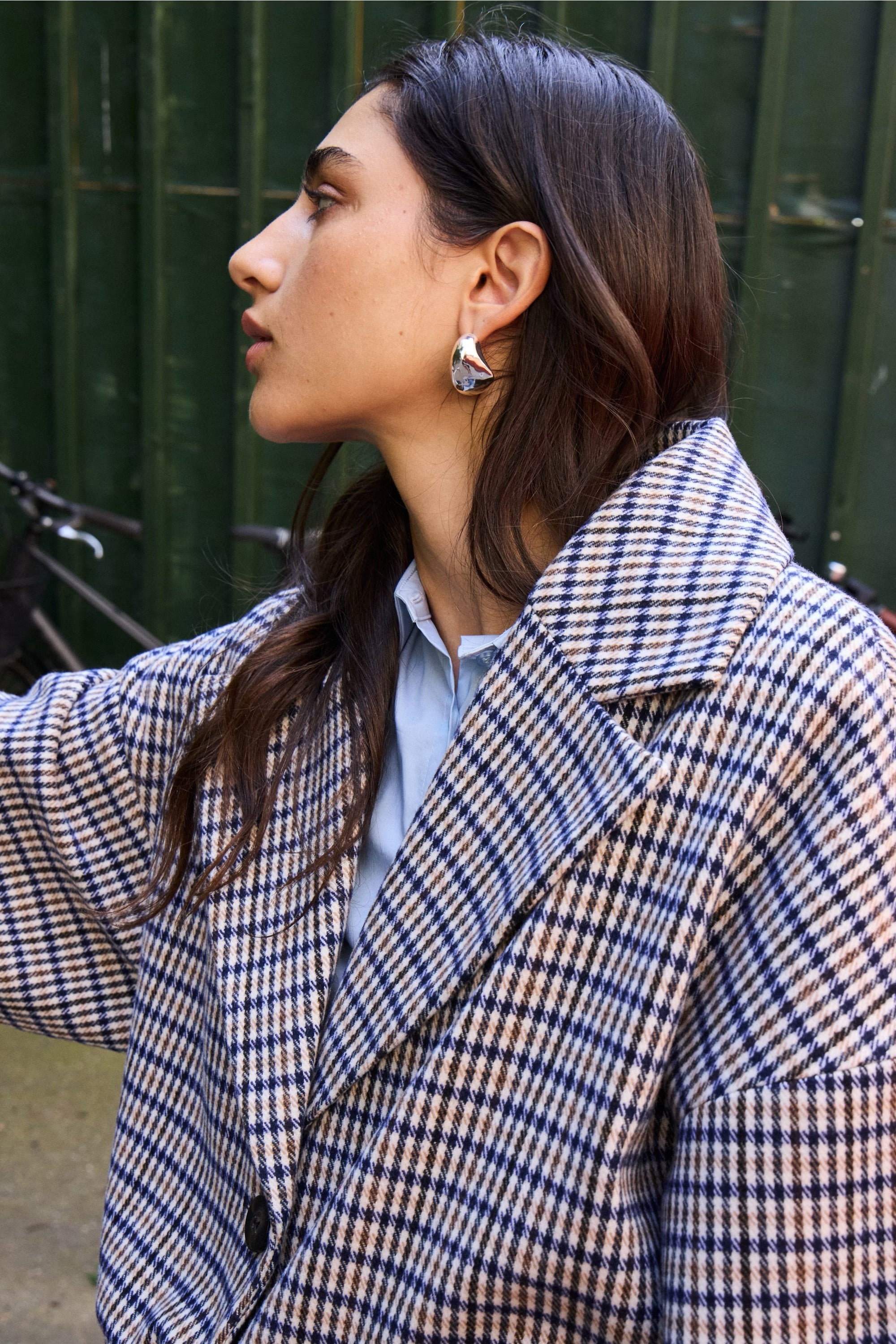 ICHI  JAS DARK NAVY MULTI CHECK