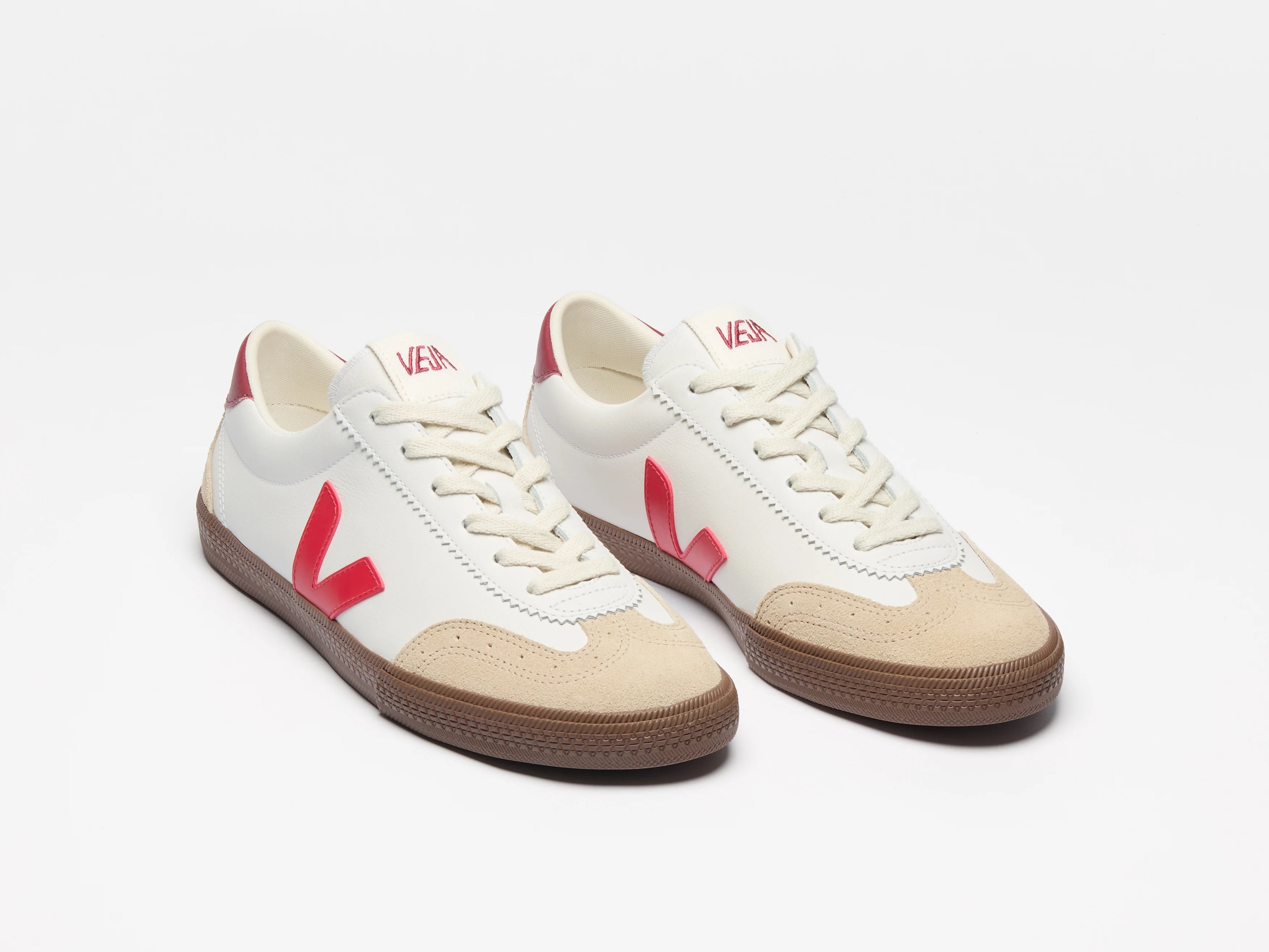 VEJA VOLLEY OT LEATHER WHITE/PEKIN/BARK