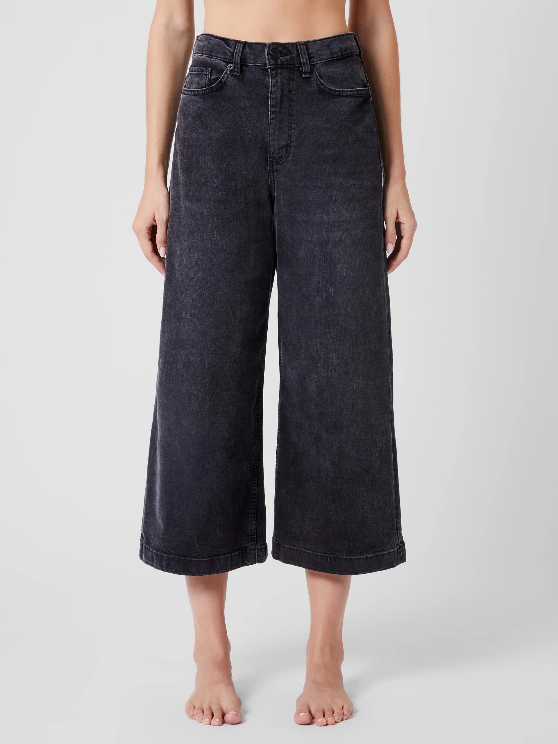 FRENCH CONNECTION STRETCH CULOTTE Black