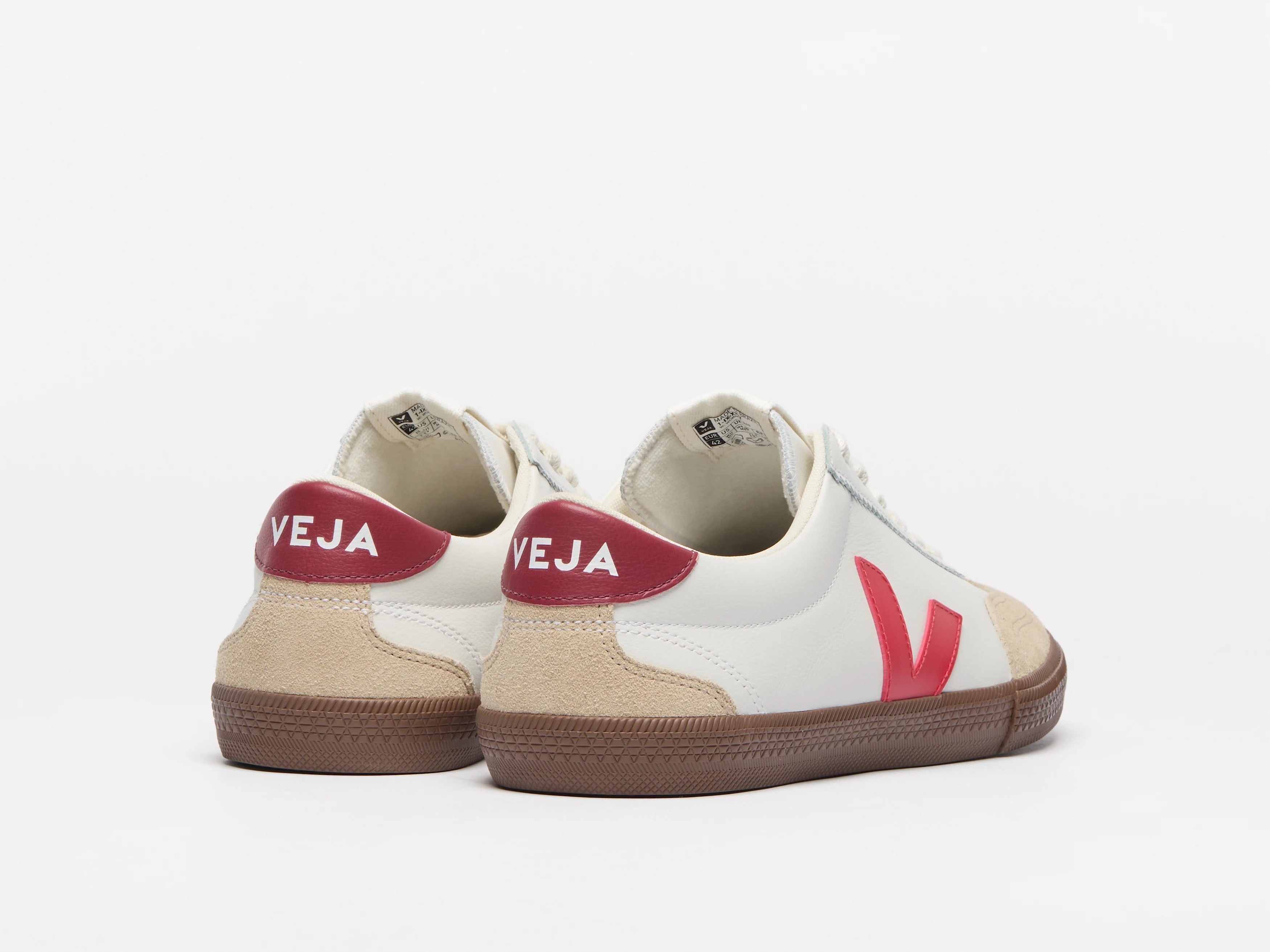 VEJA VOLLEY OT LEATHER WHITE/PEKIN/BARK