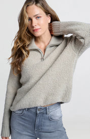 YAYA BOUCLE COLLAR DOVE GRAY