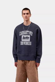 CARHARTT WIP  1989 WINNERS SWEAT DARK NAVY HEAVY STONEWASH