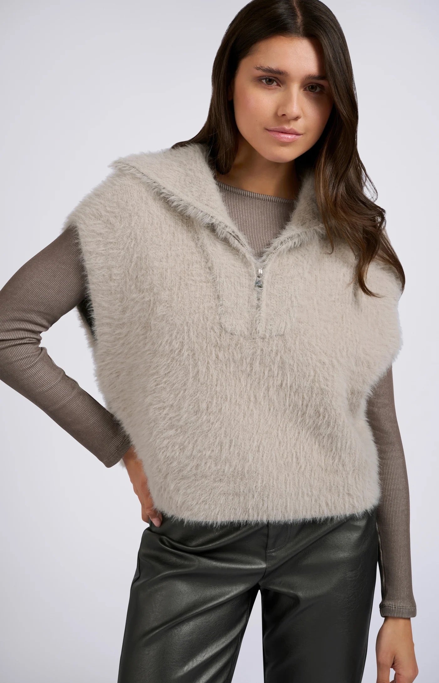 YAYA FLUFFY TANK DOVE GRAY