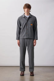 SERVICE WORKS  FLANNEL O SHIRT CHARCOAL