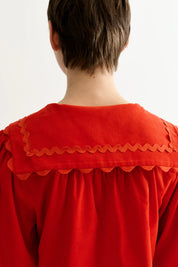 LOUCHE PALLAS BABYCORD COLLAR Red