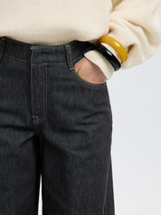 SELECTED WEXTRA WIDE DARK GREY DENIM