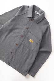 SERVICE WORKS  FLANNEL O SHIRT CHARCOAL