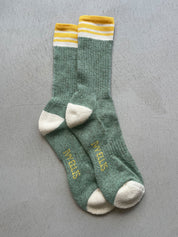 IVY ELLIS VINTAGE SPORT SOCKS SANGO GRN/YEL