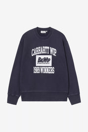 CARHARTT WIP  1989 WINNERS SWEAT DARK NAVY HEAVY STONEWASH