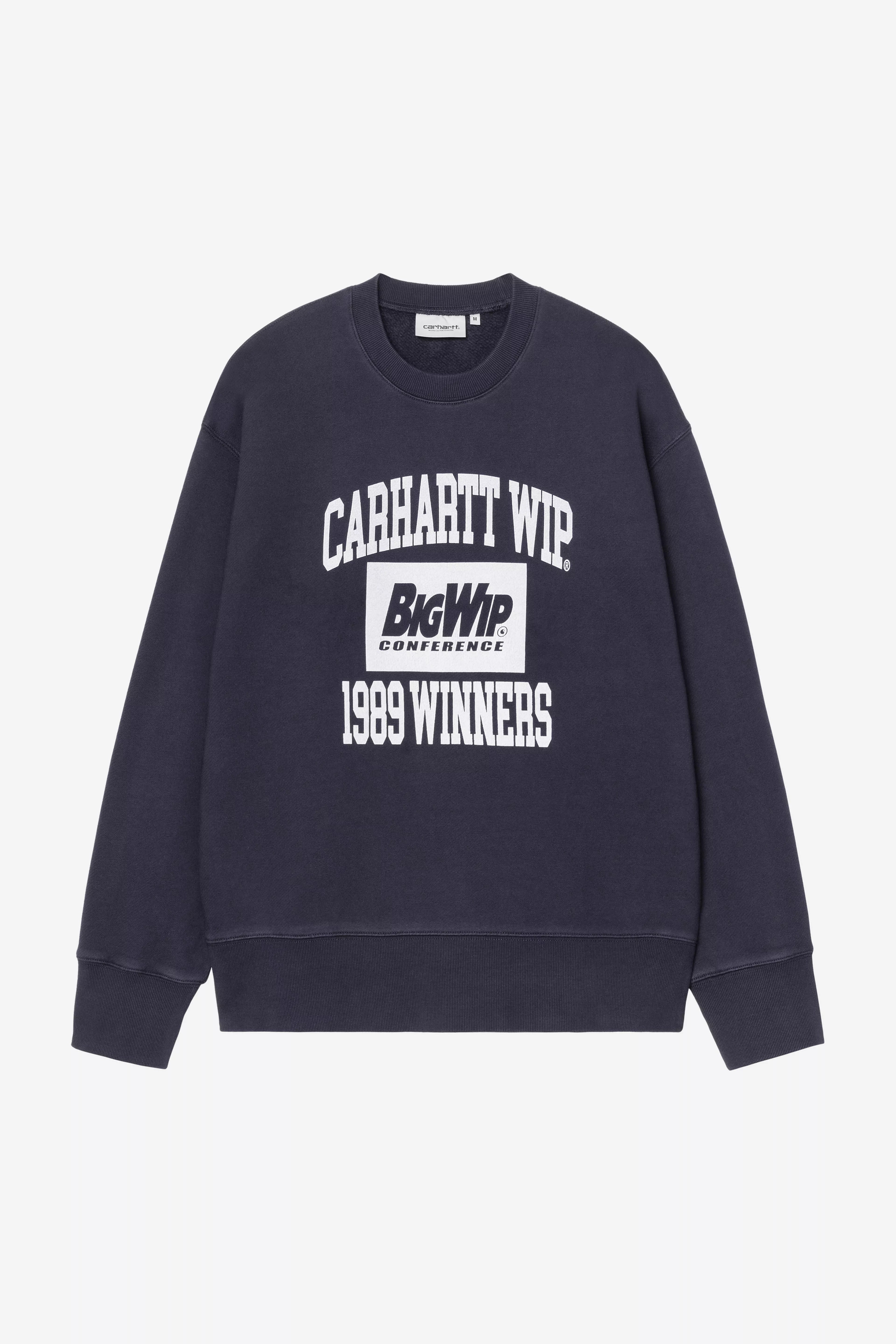 CARHARTT WIP  1989 WINNERS SWEAT DARK NAVY HEAVY STONEWASH