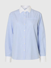 SELECTED FILINA RELAXED BLUE STRIPE SHIRT