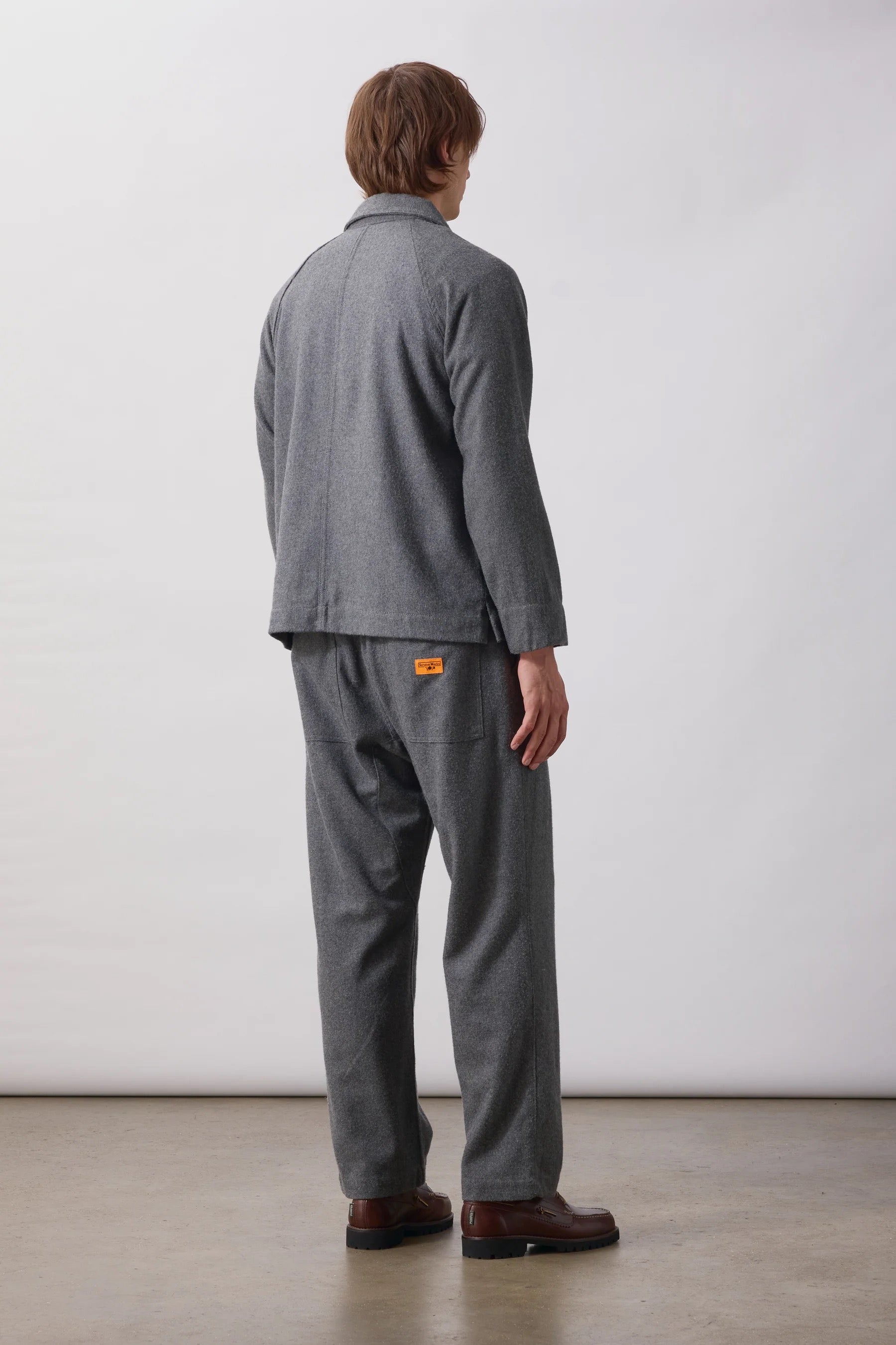 SERVICE WORKS  FLANNEL O SHIRT CHARCOAL