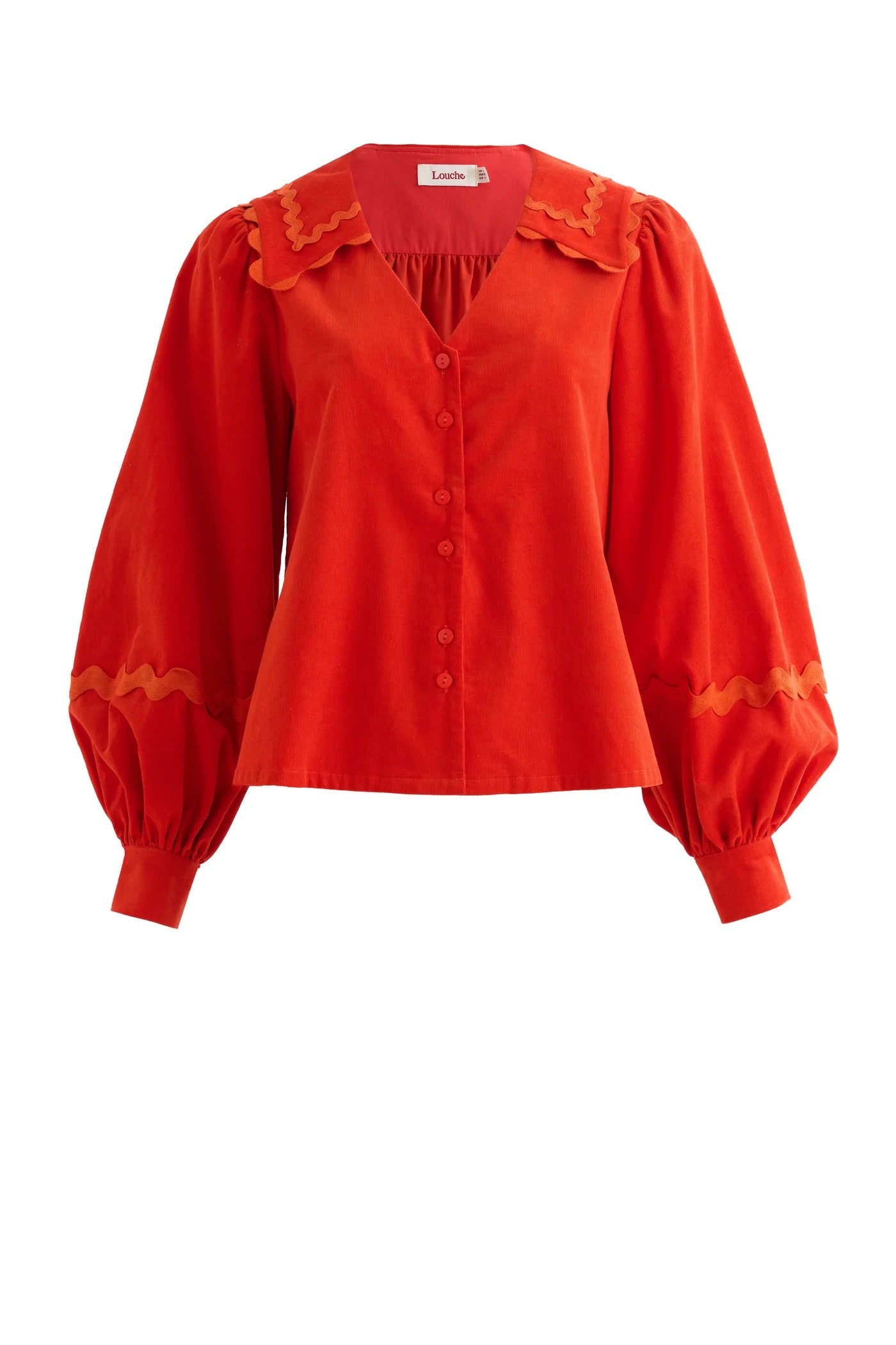 LOUCHE PALLAS BABYCORD COLLAR Red