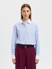 SELECTED FILINA RELAXED BLUE STRIPE SHIRT
