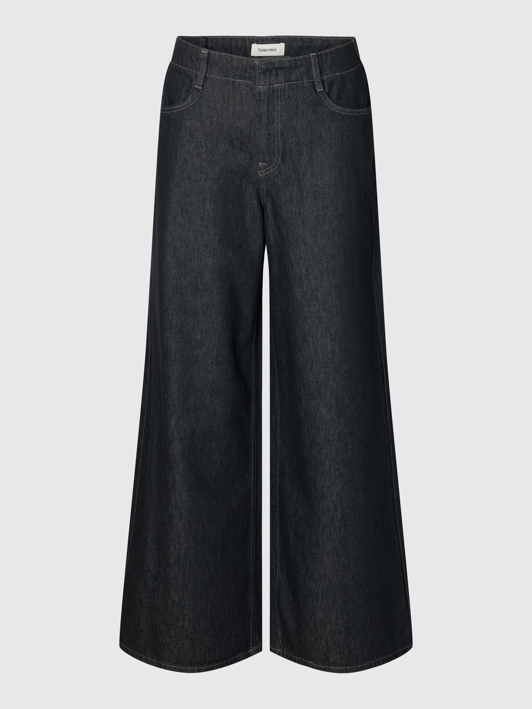 SELECTED WEXTRA WIDE DARK GREY DENIM