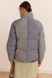 DAMSON MADDER  REVERSIBLE  OPAP PUFF GINGHAM