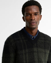BARBOUR  HUNHAM BLACK TARTAN KNIT