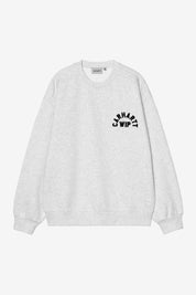 CARHARTT WIP  ARCH SCRIPT ASH HEATHER/DARK NAVY STONE WASHED