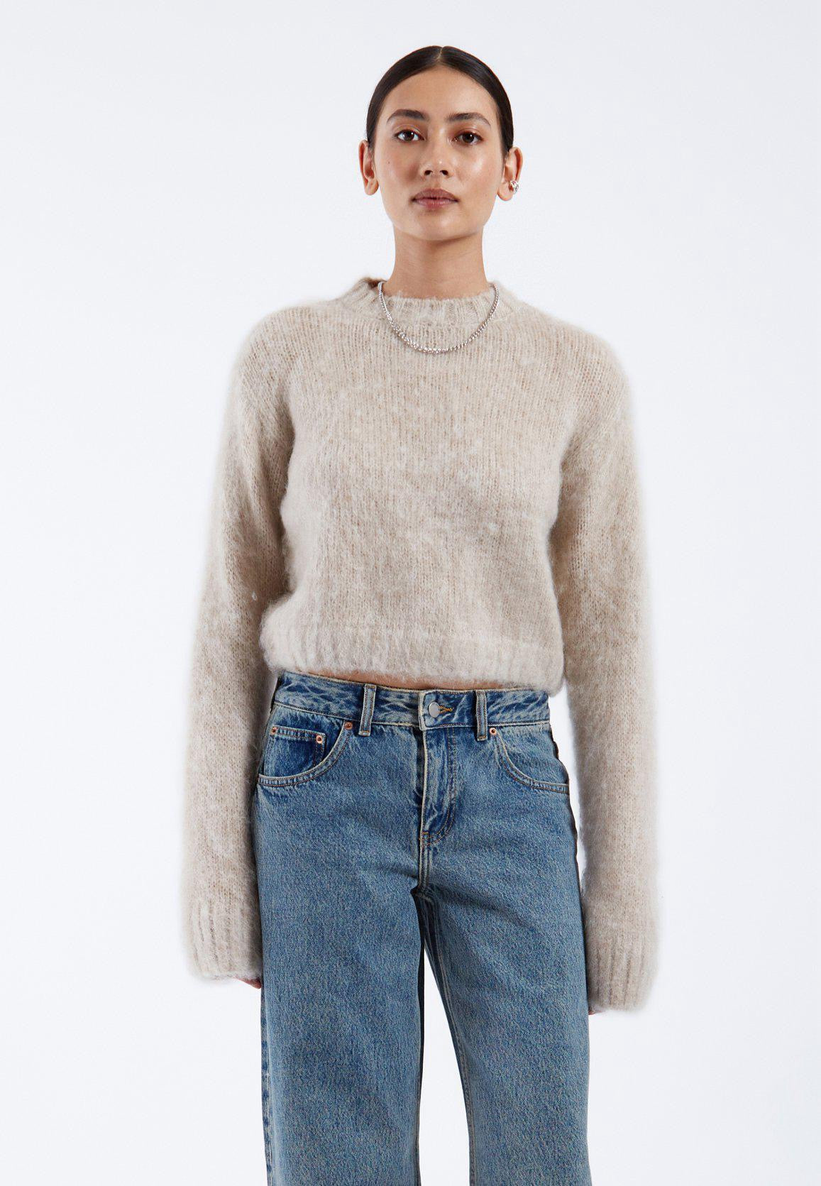 DR DENIM MOIRA SWEATER BRUSHED SILVER LINING