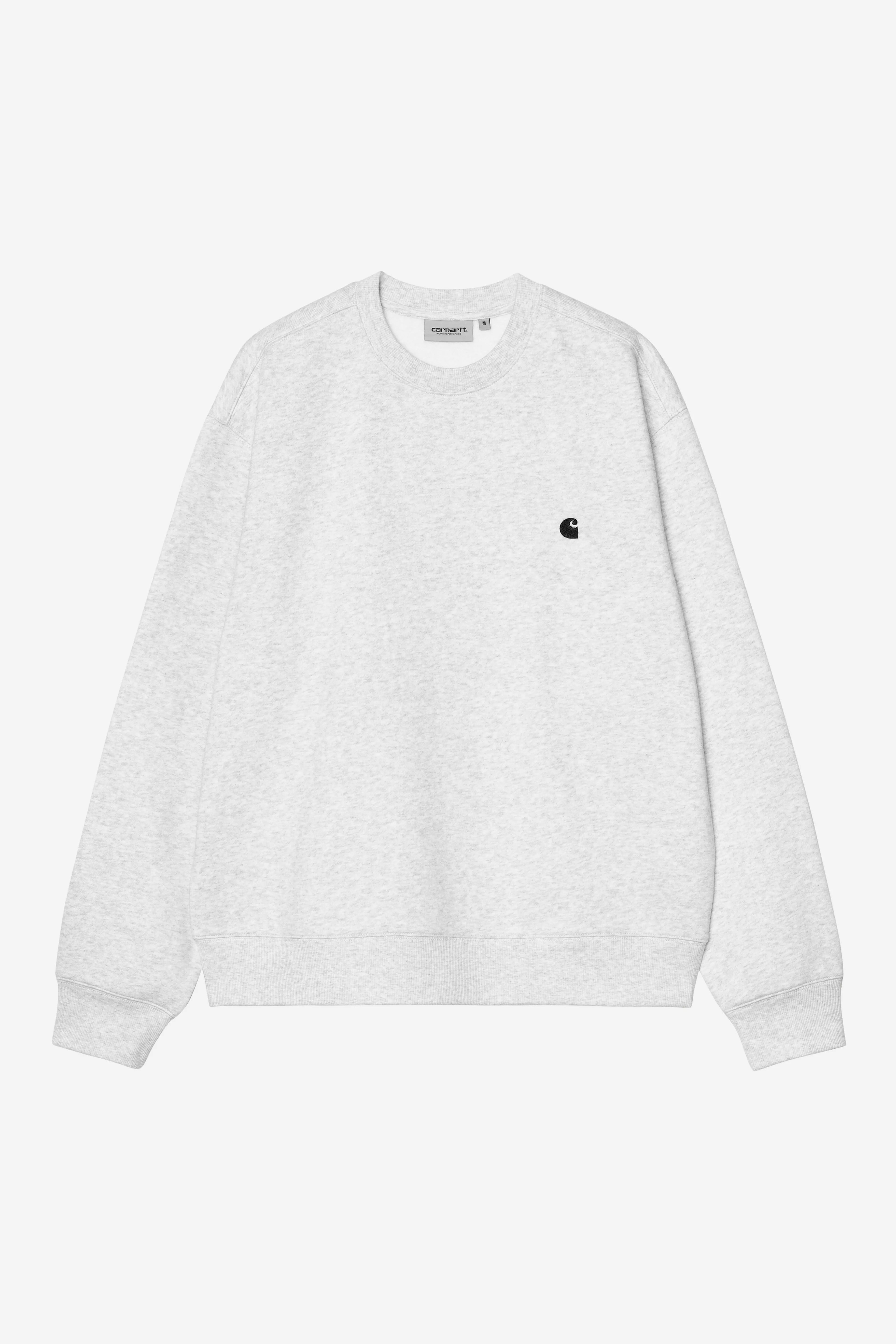 CARHARTT WIP  MACK SWEAT ASH HEATHER/BLK