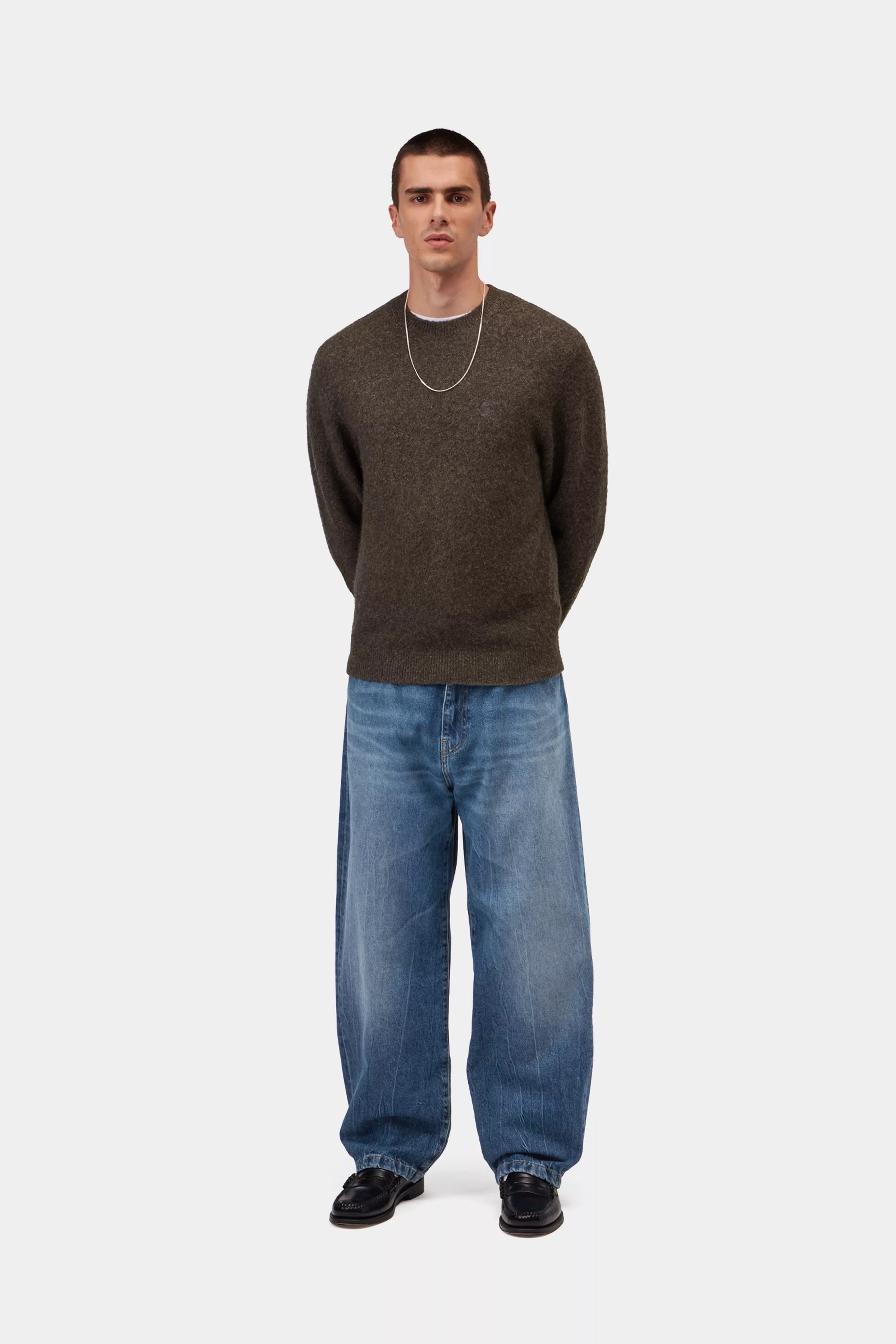 CARHARTT WIP  LANDON PANT BLUE MARBLE USED WASH