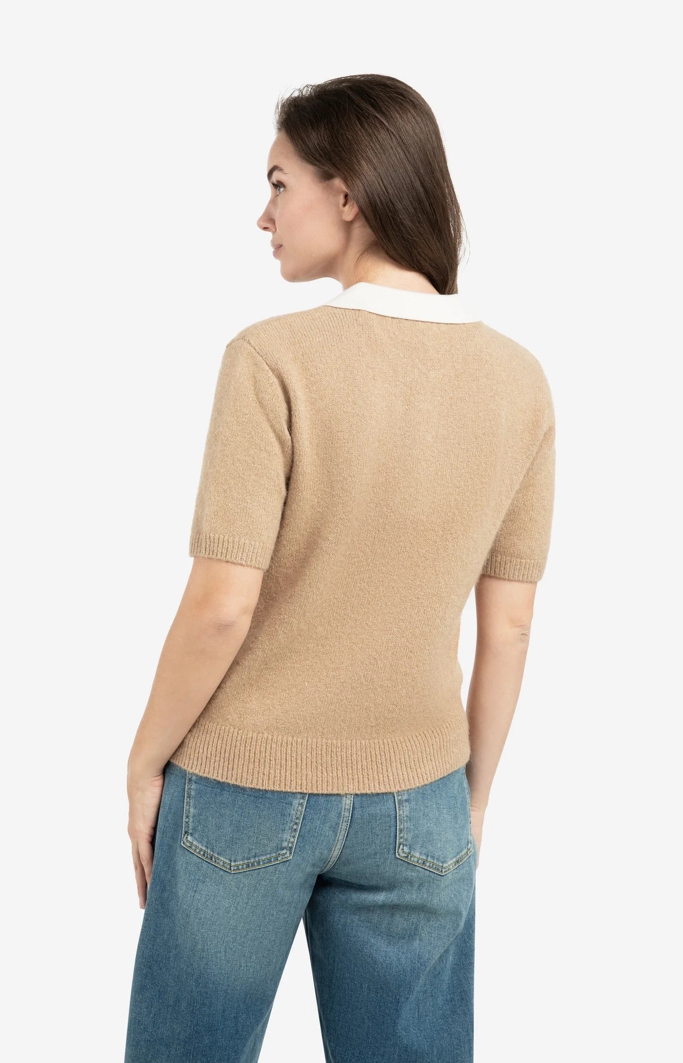 YAYA  S/S POLO KNIT KHAKI GREEN