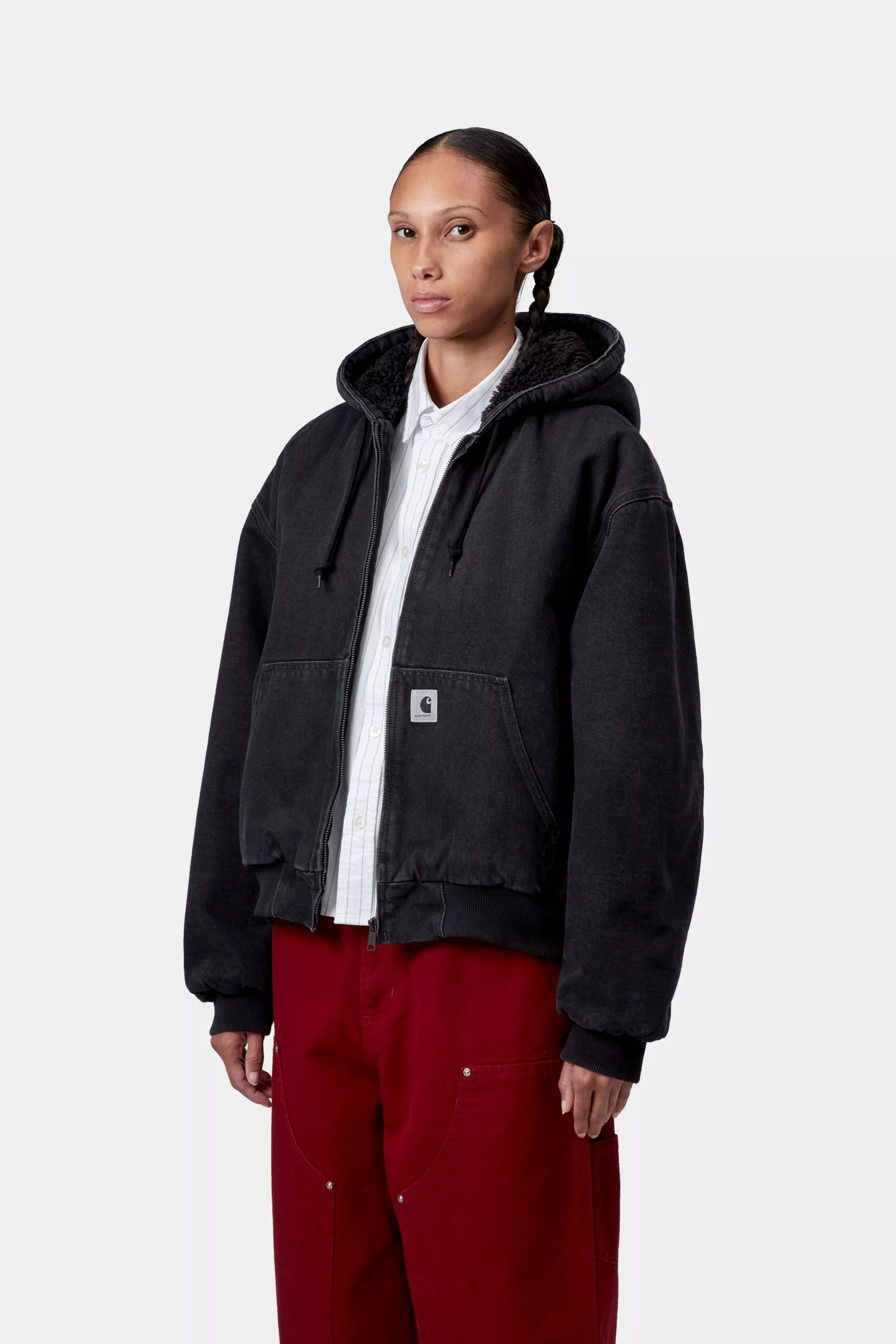 CARHARTT WIP  OG ACTIVE JKT BLACK STONE WASHED