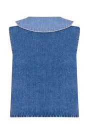 SEVENTY+MOCHI ZURI VEST DENIM TWO TONE