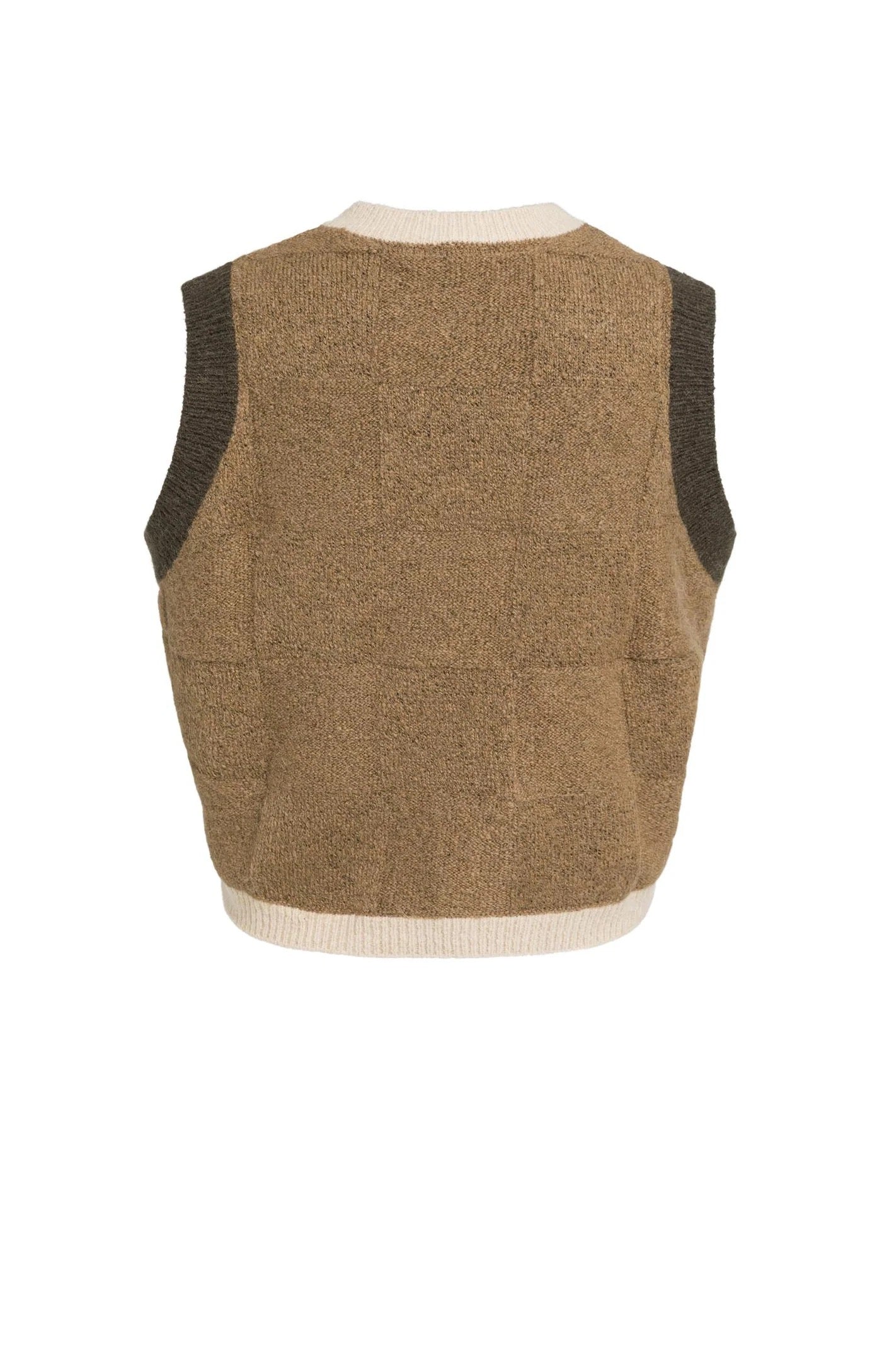 YAYA SPENCER CHECK TANK OTTER BROWN DESSIN
